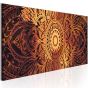 Amber Mandala canvas print - flot billede på lærred