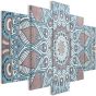 Oriental Circle (5 dele) 2 canvas print - flot billede på lærred