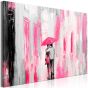 Umbrella in Love (1 del) Wide Pink canvas print - flot billede på lærred