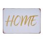 Home skilt. Flot blikskilt med den engelske tekst for ordet Hjem.