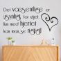 Kun med hjertet kan man se rigtigt wall sticker. Flot vægklistermærke til hjemmet.