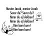 Mester Jacob (1. strofe) wall sticker. Flot vægklistermærke til hjemmet.