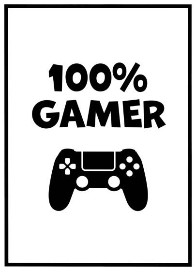 100% gamer billede - Flot print til boligen