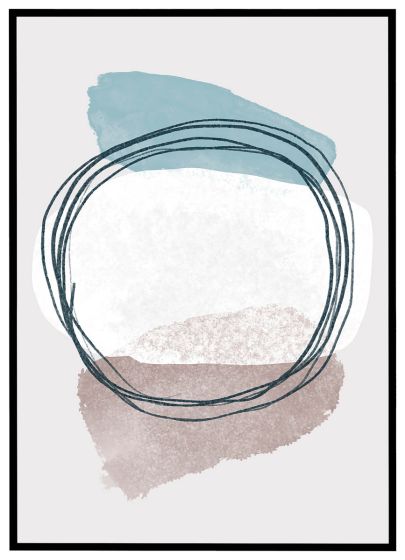 Abstrakt akvarel #5 billede - Flot print til boligen