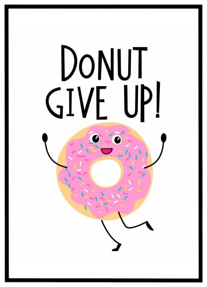 Donut give up billede - Flot print til boligen