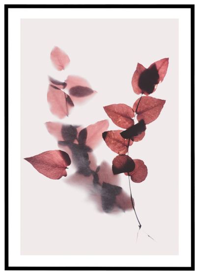 Gren med røde blade billede - Flot print til boligen