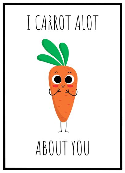 I carrot alot about you billede - Flot print til boligen