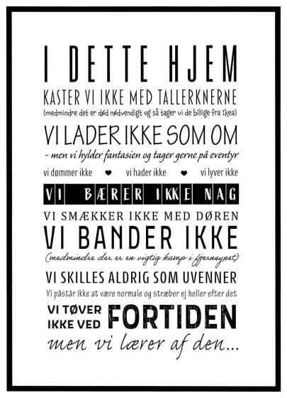 I dette hjem billede - Flot print til boligen