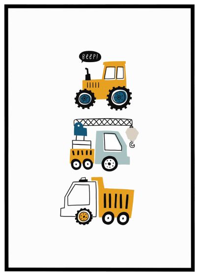 Køretøjer billede - Flot print til boligen