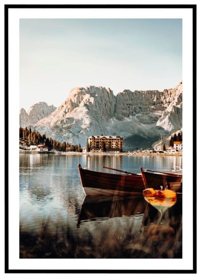 Lago di Misurina - sø i Italien billede - Flot print til boligen