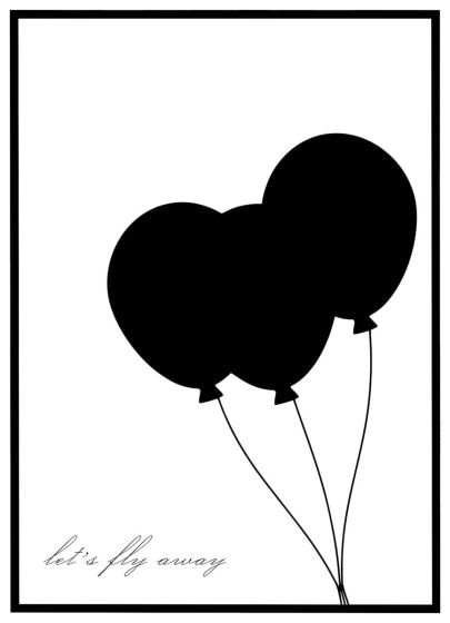 Let's fly away billede - Flot print til boligen