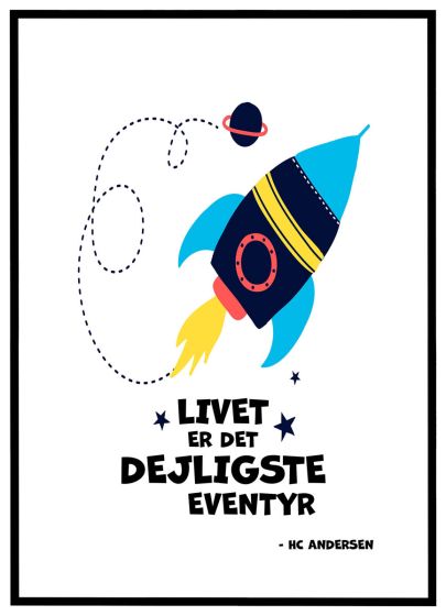 Livet er det dejligste eventyr billede - Flot print til boligen