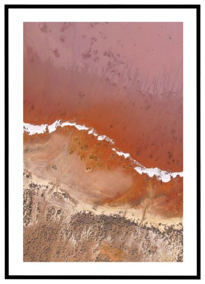 Rød saltsø billede - Flot print til boligen
