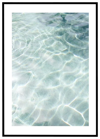 Rolige bølger i klart vand billede - Flot print til boligen
