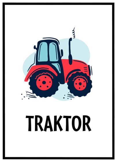 Traktor billede - Flot print til boligen