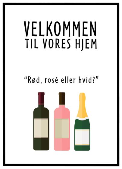 Velkommen - rød
