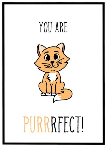 You are purrrfect billede - Flot print til boligen