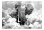 Elephant in the Clouds (Black and White) fotostat - flot foto tapet til væggen