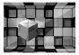 Rubik's cube in gray fotostat - flot foto tapet til væggen
